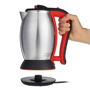 SieHam Teas, Kettles 2000W 2L Kettles for Boiling Water Stainless Steel Kitchen Coffee Maker Portable Espressohine Fast Heat Resistant Waterproof Teapot/Red/2000W 2L