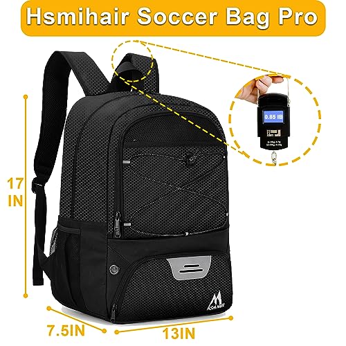 Hsmihair Soccer Bag-Soccer Backpack & Backpack for & Football Volleyball & Basketball,with Ball Compartment and Separate Cleat Training Package