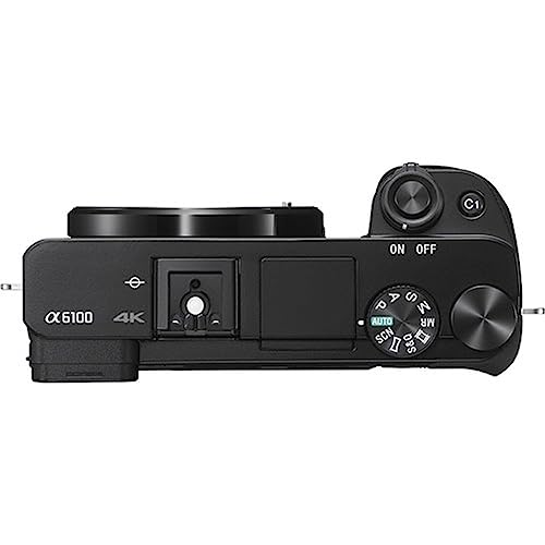 Sony a6100 Mirrorless Camera E PZ 16-50mm f/3.5-5.6 OSS Lens E 55-210mm f/4.5-6.3 OSS Lens + 500mm f/8 Focus Lens + 2X 64GB Memory + Case + Tripod & More (20pc Bundle)