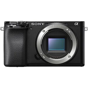Sony a6100 Mirrorless Camera E PZ 16-50mm f/3.5-5.6 OSS Lens E 55-210mm f/4.5-6.3 OSS Lens + 500mm f/8 Focus Lens + 2X 64GB Memory + Case + Tripod & More (20pc Bundle)