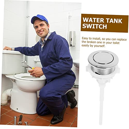 Cabilock Water Tank Single Button Air Switch Toilet Tank Toilet Accessories Single Flush Toilet Button Toilet Button with Thread Diameter Dual Water Valve Single Flushing Toilet Button Air