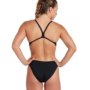 ARENA Women's Standard 50th Anniversary Solid Challenge Team Swimsuit, Black/Gold