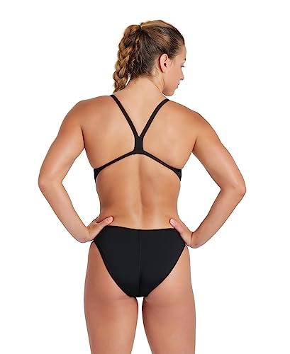 ARENA Women's Standard 50th Anniversary Solid Challenge Team Swimsuit, Black/Gold