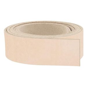 elw leather blank belt | 3-4 oz. (1.2-1.6mm) thickness | size: 1-1/4"x40" (3.175x101cm) cowhide vegetable tanned | full grain strip, strap | ideal for diy belts for tooling, crafting & stamping