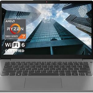 Lenovo Newest IdeaPad Laptop, 14” FHD Display, AMD Ryzen 7 5700U (Beats i7-1265U), 20GB RAM, 2TB SSD, Fingerprint Reader, Backlit Keyboard, Webcam, Wi-Fi 6, HDMI, SD Card Reader, Windows 11, Grey