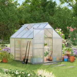 (Pack of 6) 24" x 48" 8mm Clear Twin Wall Polycarbonate Panels, Cold-Flexible, Clear, Strong Impact and Shatterproof - All-Weather Outdoor Garden and Greenhouse Covering…