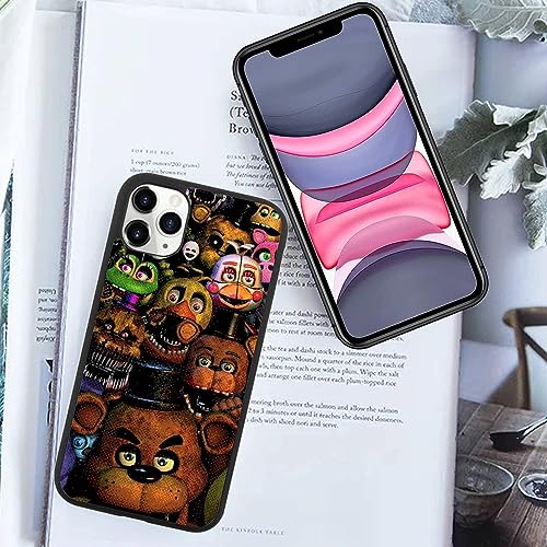 UANGLI FNAF Theme Phone Case Anime Design Phone Case TPU Silicone Case Full Protection Cover for iPhone 13 14 (for iPhone 14)