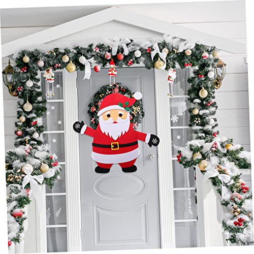 BESPORTBLE 1 Set DIY Christmas Decoration Statue Decor Christmas Christmas Ornaments Felt DIY Felt Christmas Santa Claus Detachable Ornaments Felt Craft Adornment Hanging Ornaments Red