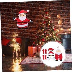BESPORTBLE 1 Set DIY Christmas Decoration Statue Decor Christmas Christmas Ornaments Felt DIY Felt Christmas Santa Claus Detachable Ornaments Felt Craft Adornment Hanging Ornaments Red