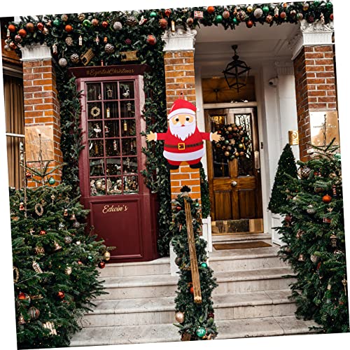 BESPORTBLE 1 Set DIY Christmas Decoration Statue Decor Christmas Christmas Ornaments Felt DIY Felt Christmas Santa Claus Detachable Ornaments Felt Craft Adornment Hanging Ornaments Red