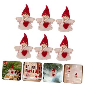 SAFIGLE 6pcs Felt Ornaments Santa Claus Ornaments Santa Ornament Christmas Felt Hanging Ornament Felt Christmas Doll Christmas Felt Figures Creative Doll Adornment Adorable Witch Dolls