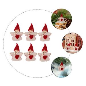 SAFIGLE 6pcs Felt Ornaments Santa Claus Ornaments Santa Ornament Christmas Felt Hanging Ornament Felt Christmas Doll Christmas Felt Figures Creative Doll Adornment Adorable Witch Dolls