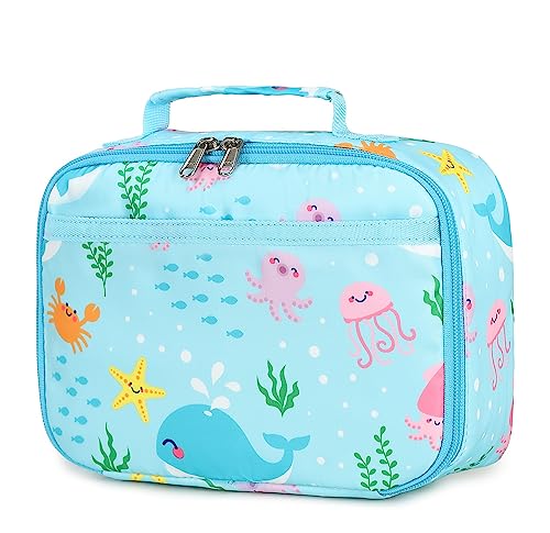 CAMTOP Backpack for Kids Girls Boys Preschool Backpacks with Lunch Box Toddle Kindergarten BookBag Set for Age 3-8 (Ocean World)