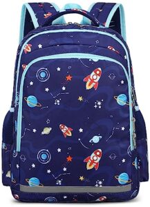 camtop preschool backpack for kids boys girls toddler backpack kindergarten school bookbags (age 3-8,rocket planet)