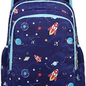 CAMTOP Preschool Backpack for Kids Boys Girls Toddler Backpack Kindergarten School Bookbags (Age 3-8,Rocket Planet)