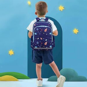 CAMTOP Preschool Backpack for Kids Boys Girls Toddler Backpack Kindergarten School Bookbags (Age 3-8,Rocket Planet)