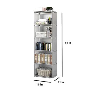 3,4,5-Tier Cube Storage Shelf or Organizer | Can be Used as Bookshelf, Bookcase, Closet, Pantry Shelves and Many More (5-Tier)