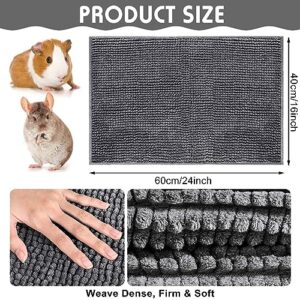 Nuanchu 8 Pcs Guinea Pig Liner Bulk Washable Pee Pads Guinea Pig Cage Liners Reusable Guinea Pig Training Pad Small Animal Sleeping Bedding Bunny Mat Fleece Liners for Chinchilla Hamster (Grey)