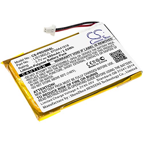 Auronino Replacement Battery for Portable Reader PRS-500U2 Portable Reader PRS-505 Portable Reader PRS-500 Portable Reader PRS-700BC Compatible with 1-756-769-11 8704A41918 LIS1382(J)(680mAh)