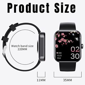 F57L Bluetooth Fashion 𝙎𝙡𝙚𝙚𝙥 𝙢𝙤𝙣𝙞𝙩𝙤𝙧𝙞𝙣𝙜 Smartwatches Temperature Sports Waterproof Men Women Smart Watch Fitness Tracker Black Silicone Couple Watches Compatible with Android iOS