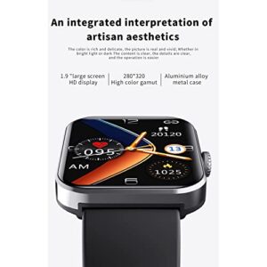 F57L Bluetooth Fashion 𝙎𝙡𝙚𝙚𝙥 𝙢𝙤𝙣𝙞𝙩𝙤𝙧𝙞𝙣𝙜 Smartwatches Temperature Sports Waterproof Men Women Smart Watch Fitness Tracker Black Silicone Couple Watches Compatible with Android iOS