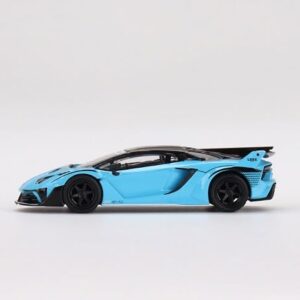 True Scale Miniatures Model Car Compatible with Lamborghini LB-Silhouette Works Aventador GT EVO (Blue) Limited Edition 1/64 Diecast Model Car MGT00494