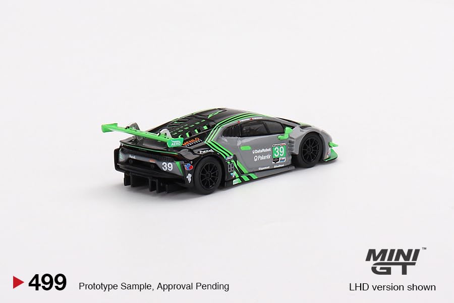 True Scale Miniatures Model Car Compatible with Lamborghini Huracán GT3 EVO #39 2022 IMSA Road America 2nd Place Limited Edition 1/64 Diecast Model Car MGT00499