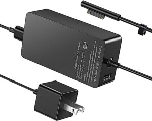 65w surface pro charger replacement for microsoft surface pro 3/4/5/6/7/7+/8/9/x power supply adapter,compatible for surface laptop 1/2/3/4/5 surface go/2/3 surface book and windows laptop charger