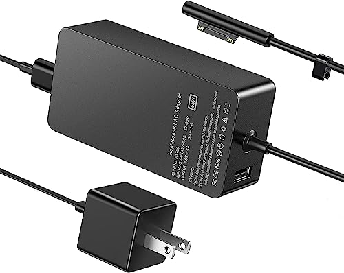 65W Surface Pro Charger Replacement for Microsoft Surface Pro 3/4/5/6/7/7+/8/9/X Power Supply Adapter,Compatible for Surface Laptop 1/2/3/4/5 Surface Go/2/3 Surface Book and Windows Laptop Charger