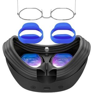 leapicvr silicone lens spacer protector for ps vr2, upgraded glasses protect ring anti-scratch light-proof for psvr 2 & myopia eyeglass, ps vr 2 accessory adapt playstation vr2 comfort experience blue
