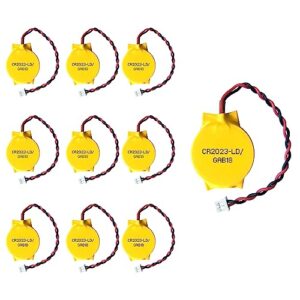 eemb 10pack cmos battery 3v cr2032 with wire leads and molex connector computer replacement battery