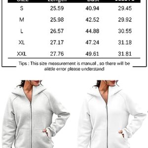 Trendy Queen Womens Fleece Jackets Full Zip Sweatshirts Oversized Hoodies Long Sleeve Sweaters With Pockets Winter Fall Outfits Y2k Fashion Teen Girls Clothes