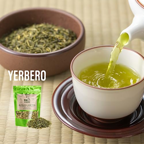 Yerbero - Alfalfa Loose Herbal Tea 3.5oz (100gr) | Medicago Sativa | Te de Alfalfa | Stand Up Resealable Bag Crafted By Nature100% All Natural Fresh Tea | Non-GMO | From Mexico