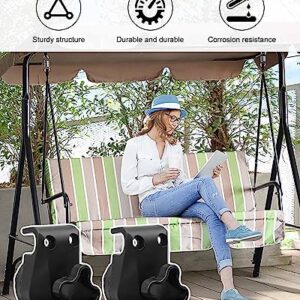 2 Pcs Garden Swing Plastic Fittings, Swing Frame Plastic Fitting to Attach Canopy Frame to Swing Frame, Match Diameter 20-23mm Swing Chair Frame Interface