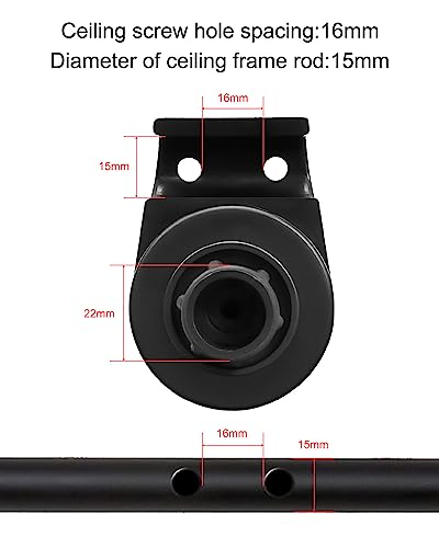 2 Pcs Garden Swing Plastic Fittings, Swing Frame Plastic Fitting to Attach Canopy Frame to Swing Frame, Match Diameter 20-23mm Swing Chair Frame Interface