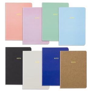 iridipity 8 pack small notebook pocket notebook small notepad mini notebooks 3.5x5 inches stationary supplies for work,travel,adults (8)