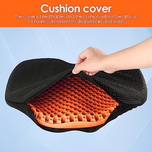 NewBEP Anti Slip Gel Kayak Seat Cushion, Thick Waterproof Kayak Seat Pad Soft Support & Breathable with Non-Slip Cover for Sit in Kayak Chair, Canoe, Boat