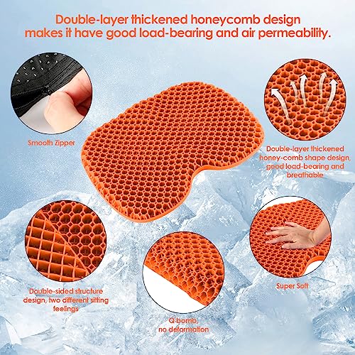 NewBEP Anti Slip Gel Kayak Seat Cushion, Thick Waterproof Kayak Seat Pad Soft Support & Breathable with Non-Slip Cover for Sit in Kayak Chair, Canoe, Boat