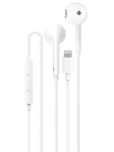 apple earbuds/wired earphones/iphone headphones/lightning [apple mfi certified] built-in microphone & volume control compatible with iphone 7/8/x/11/12/13/14/pro/pro max, support all ios system