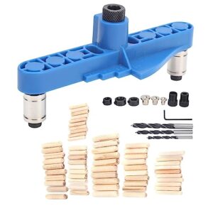 efficiently drill perfect holes with 2-in-1 straight hole locator kit doweling jig drilling guide puncher set - essential woodworking and carpentry tools