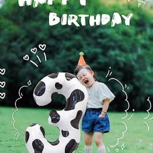 Gallasy 40-Inch Cow Print Number Balloon, Huge Cow Number 30 Foil Helium Balloon for 30th Birthday Party Decoration, 30th Anniversary, 30th Birthday Decorations for Women & Men