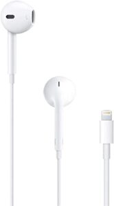 case logic apple headphones lightning earphones iphone earbuds, wired in ear stereo noise canceling isolating for 14 13 12 11 pro max x xs 8 7 se, white (built microphone & volume control) gtr00