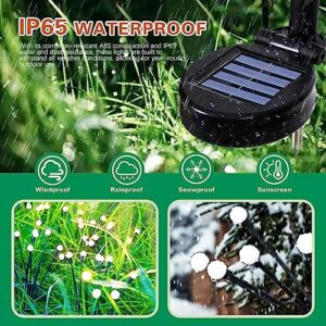 Firefly Solar Garden Lights Outdoor: 4 Pack Solar Firefly Lights Waterproof Lights, 8LED Vibrant Firefly Starburst Swaying Lights,Solar Powered Firefly Lights Applicable to Decoration Planter Outdoor