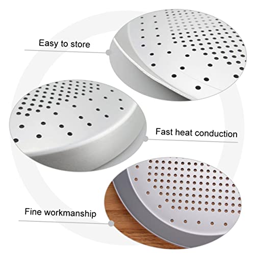 UPKOCH 1 PC Pizza Pan Bread Oven Non Stick Baking Sheet Round Baking Pan Pizza Pans with Pie Crisper Tray Alloy Pizza Platter Perforated Pizza Bakeware Household Oven Tray Baking Tray Can