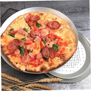 UPKOCH 1 PC Pizza Pan Bread Oven Non Stick Baking Sheet Round Baking Pan Pizza Pans with Pie Crisper Tray Alloy Pizza Platter Perforated Pizza Bakeware Household Oven Tray Baking Tray Can