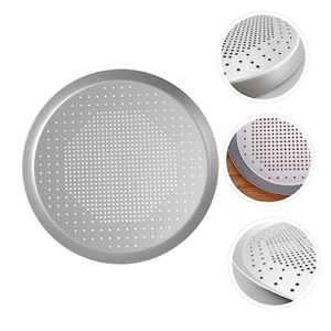 UPKOCH 1 PC Pizza Pan Bread Oven Non Stick Baking Sheet Round Baking Pan Pizza Pans with Pie Crisper Tray Alloy Pizza Platter Perforated Pizza Bakeware Household Oven Tray Baking Tray Can