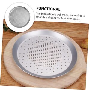 UPKOCH 1 PC Pizza Pan Bread Oven Non Stick Baking Sheet Round Baking Pan Pizza Pans with Pie Crisper Tray Alloy Pizza Platter Perforated Pizza Bakeware Household Oven Tray Baking Tray Can