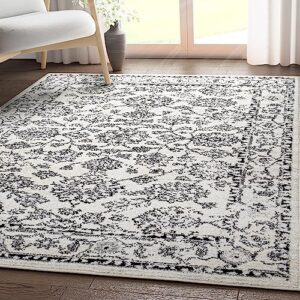 well woven palace oriental ivory grey black 5'3" x 7' area rug