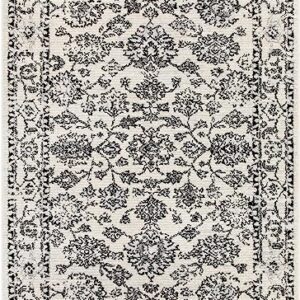 Well Woven Palace Oriental Ivory Grey Black 5'3" x 7' Area Rug