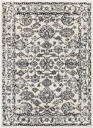 Well Woven Palace Oriental Ivory Grey Black 5'3" x 7' Area Rug